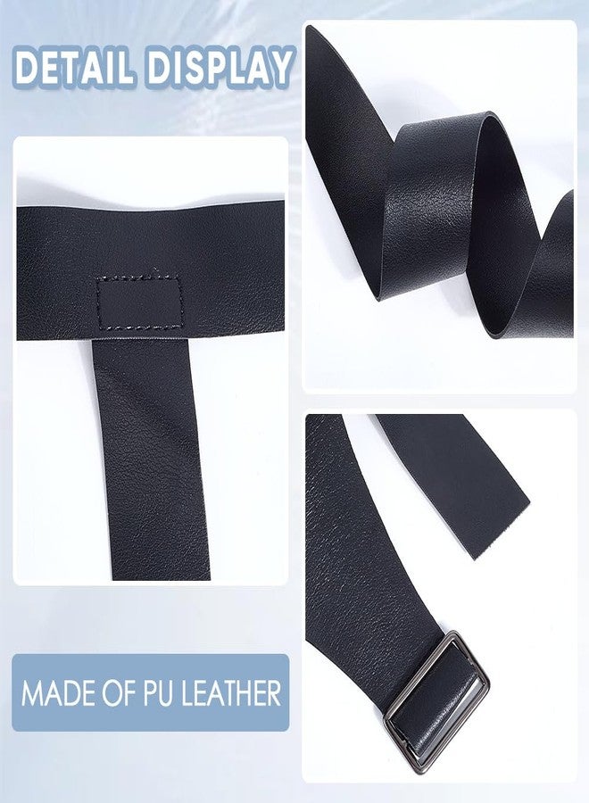 CABODYALS Black Vintage Waist Belt Imitation Leather Goth Harness Chest Punk Adjustable Gothic Rock Strap Rave Plus Size Boho Decorative Waistband Belts for Women Dress Clothes Body Jewelry Accessory - Image 5